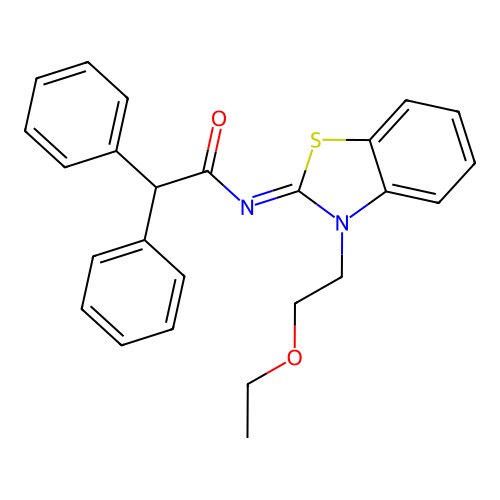 (Z)-N-(3-(2-ethoxyethyl)benzo[d]thiazol-2(3H)-ylidene)-2,2-diphenylacetamide structure