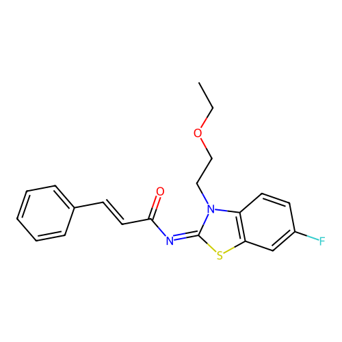 (Z)-N-(3-(2-ethoxyethyl)-6-fluorobenzo[d]thiazol-2(3H)-ylidene)cinnamamide structure