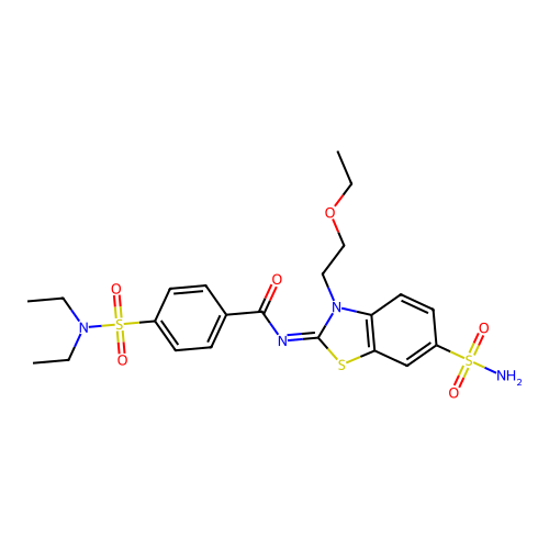 (Z)-4-(N,N-diethylsulfamoyl)-N-(3-(2-ethoxyethyl)-6-sulfamoylbenzo[d]thiazol-2(3H)-ylidene)benzamide structure