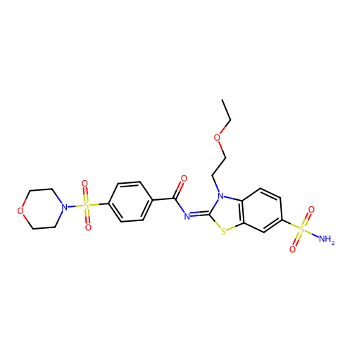 (Z)-N-(3-(2-ethoxyethyl)-6-sulfamoylbenzo[d]thiazol-2(3H)-ylidene)-4-(morpholinosulfonyl)benzamide structure