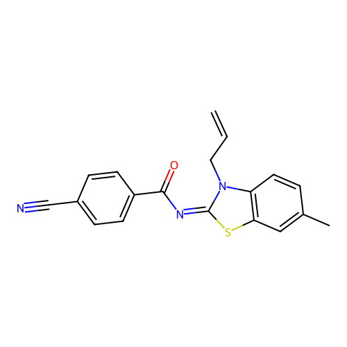 (Z)-N-(3-allyl-6-methylbenzo[d]thiazol-2(3H)-ylidene)-4-cyanobenzamide structure