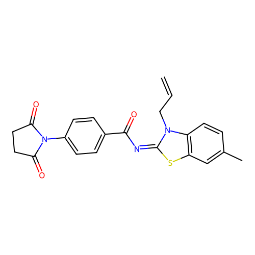(Z)-N-(3-allyl-6-methylbenzo[d]thiazol-2(3H)-ylidene)-4-(2,5-dioxopyrrolidin-1-yl)benzamide structure