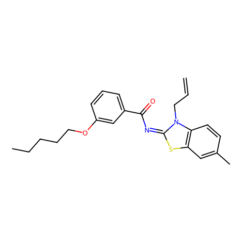 (Z)-N-(3-allyl-6-methylbenzo[d]thiazol-2(3H)-ylidene)-3-(pentyloxy)benzamide structure