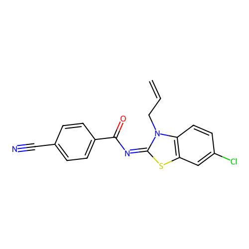 (Z)-N-(3-allyl-6-chlorobenzo[d]thiazol-2(3H)-ylidene)-4-cyanobenzamide structure