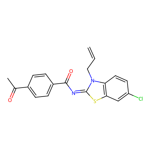 (Z)-4-acetyl-N-(3-allyl-6-chlorobenzo[d]thiazol-2(3H)-ylidene)benzamide structure