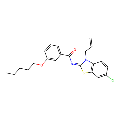 (Z)-N-(3-allyl-6-chlorobenzo[d]thiazol-2(3H)-ylidene)-3-(pentyloxy)benzamide structure