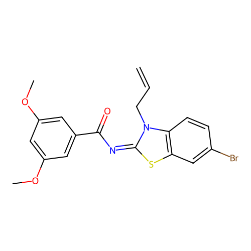 (Z)-N-(3-allyl-6-bromobenzo[d]thiazol-2(3H)-ylidene)-3,5-dimethoxybenzamide structure