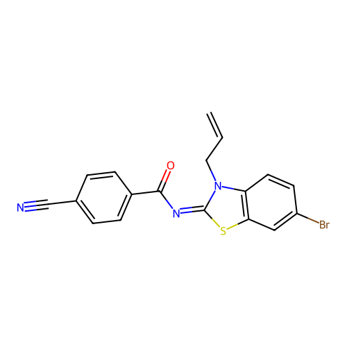 (Z)-N-(3-allyl-6-bromobenzo[d]thiazol-2(3H)-ylidene)-4-cyanobenzamide structure