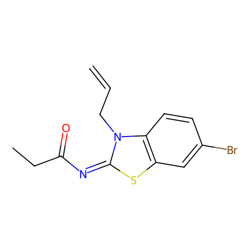 (Z)-N-(3-allyl-6-bromobenzo[d]thiazol-2(3H)-ylidene)propionamide structure