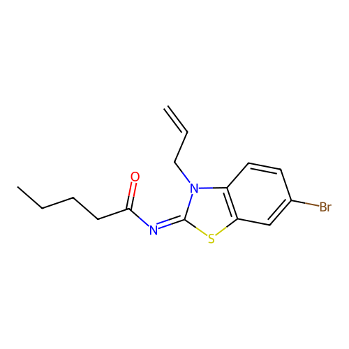 (Z)-N-(3-allyl-6-bromobenzo[d]thiazol-2(3H)-ylidene)pentanamide structure