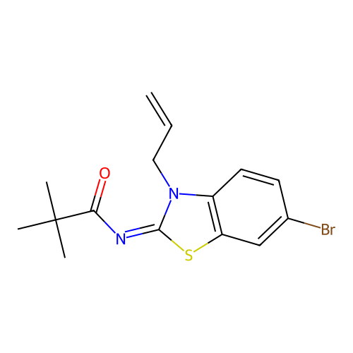 (Z)-N-(3-allyl-6-bromobenzo[d]thiazol-2(3H)-ylidene)pivalamide structure