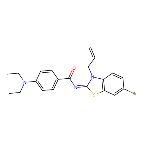 (Z)-N-(3-allyl-6-bromobenzo[d]thiazol-2(3H)-ylidene)-4-(diethylamino)benzamide structure