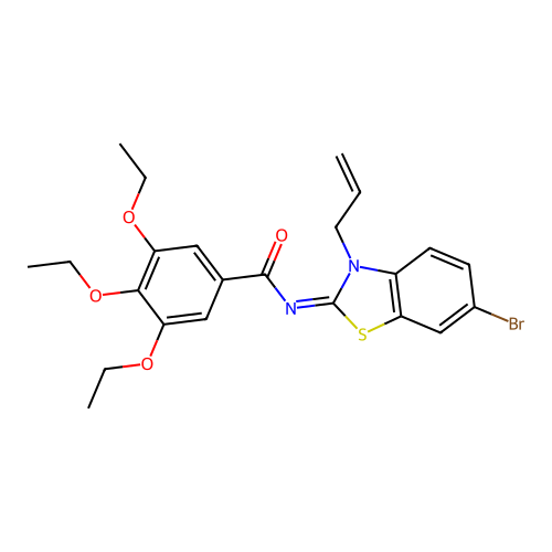 (Z)-N-(3-allyl-6-bromobenzo[d]thiazol-2(3H)-ylidene)-3,4,5-triethoxybenzamide structure