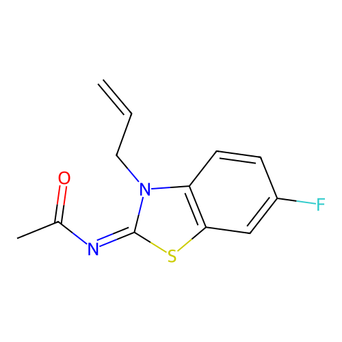 (Z)-N-(3-allyl-6-fluorobenzo[d]thiazol-2(3H)-ylidene)acetamide structure