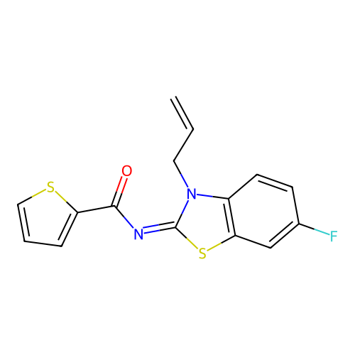 (Z)-N-(3-allyl-6-fluorobenzo[d]thiazol-2(3H)-ylidene)thiophene-2-carboxamide structure