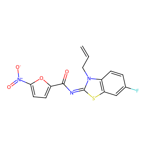 (Z)-N-(3-allyl-6-fluorobenzo[d]thiazol-2(3H)-ylidene)-5-nitrofuran-2-carboxamide structure