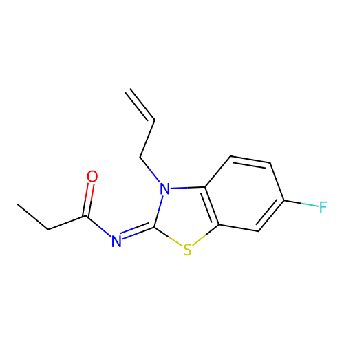 (Z)-N-(3-allyl-6-fluorobenzo[d]thiazol-2(3H)-ylidene)propionamide structure