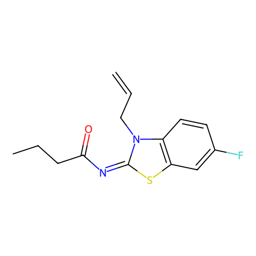 (Z)-N-(3-allyl-6-fluorobenzo[d]thiazol-2(3H)-ylidene)butyramide structure