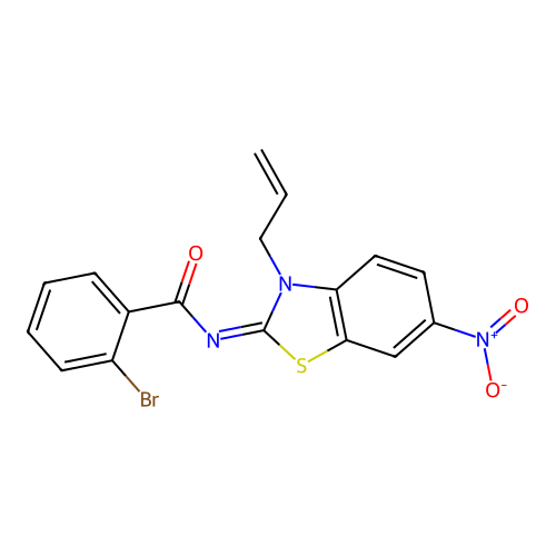 (Z)-N-(3-allyl-6-nitrobenzo[d]thiazol-2(3H)-ylidene)-2-bromobenzamide structure