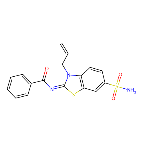 (Z)-N-(3-allyl-6-sulfamoylbenzo[d]thiazol-2(3H)-ylidene)benzamide structure