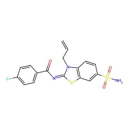 (Z)-N-(3-allyl-6-sulfamoylbenzo[d]thiazol-2(3H)-ylidene)-4-fluorobenzamide structure