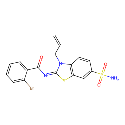 (Z)-N-(3-allyl-6-sulfamoylbenzo[d]thiazol-2(3H)-ylidene)-2-bromobenzamide structure