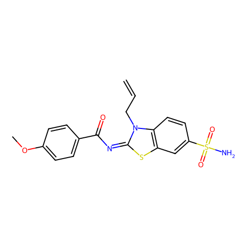 (Z)-N-(3-allyl-6-sulfamoylbenzo[d]thiazol-2(3H)-ylidene)-4-methoxybenzamide structure