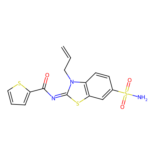 (Z)-N-(3-allyl-6-sulfamoylbenzo[d]thiazol-2(3H)-ylidene)thiophene-2-carboxamide structure
