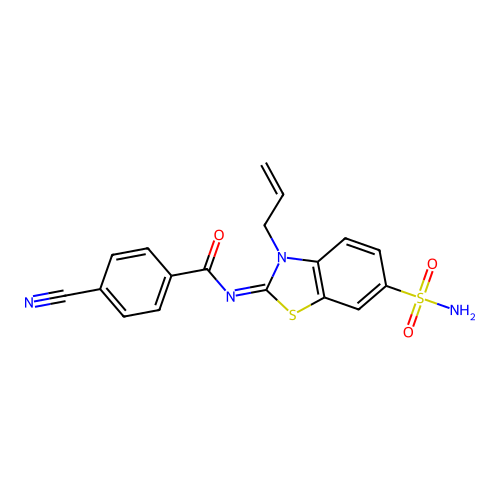 (Z)-N-(3-allyl-6-sulfamoylbenzo[d]thiazol-2(3H)-ylidene)-4-cyanobenzamide structure