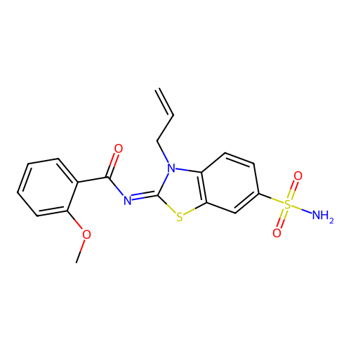 (Z)-N-(3-allyl-6-sulfamoylbenzo[d]thiazol-2(3H)-ylidene)-2-methoxybenzamide structure