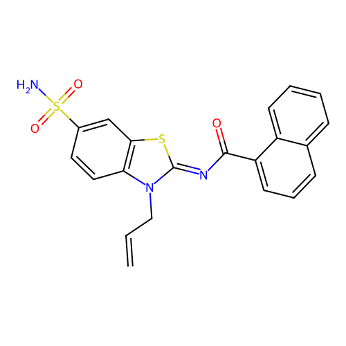 (Z)-N-(3-allyl-6-sulfamoylbenzo[d]thiazol-2(3H)-ylidene)-1-naphthamide structure