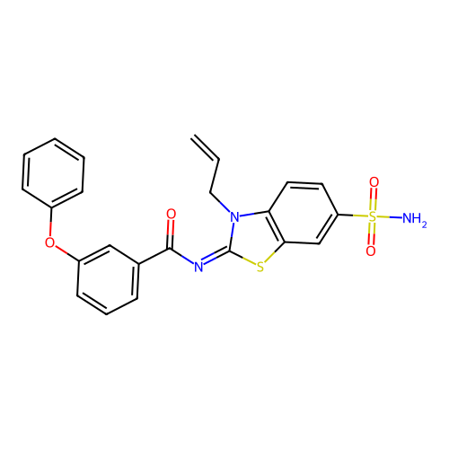 (Z)-N-(3-allyl-6-sulfamoylbenzo[d]thiazol-2(3H)-ylidene)-3-phenoxybenzamide structure