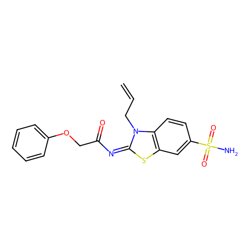 (Z)-N-(3-allyl-6-sulfamoylbenzo[d]thiazol-2(3H)-ylidene)-2-phenoxyacetamide structure