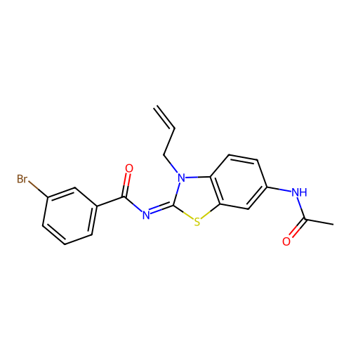 (Z)-N-(6-acetamido-3-allylbenzo[d]thiazol-2(3H)-ylidene)-3-bromobenzamide structure