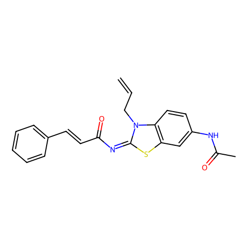 (Z)-N-(6-acetamido-3-allylbenzo[d]thiazol-2(3H)-ylidene)cinnamamide structure