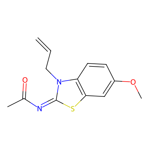 (Z)-N-(3-allyl-6-methoxybenzo[d]thiazol-2(3H)-ylidene)acetamide structure
