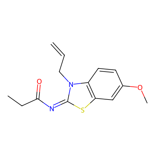 (Z)-N-(3-allyl-6-methoxybenzo[d]thiazol-2(3H)-ylidene)propionamide structure