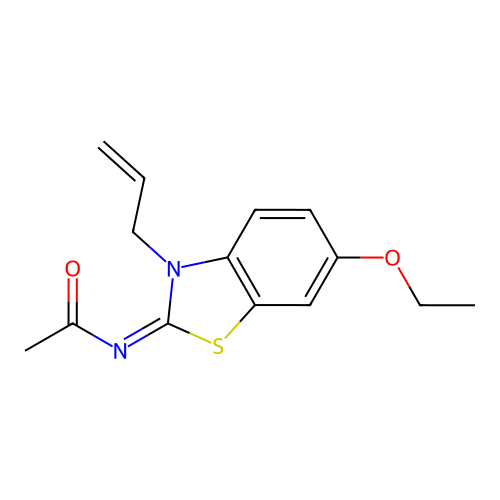 (Z)-N-(3-allyl-6-ethoxybenzo[d]thiazol-2(3H)-ylidene)acetamide structure