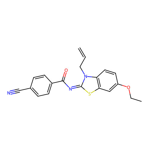 (Z)-N-(3-allyl-6-ethoxybenzo[d]thiazol-2(3H)-ylidene)-4-cyanobenzamide structure