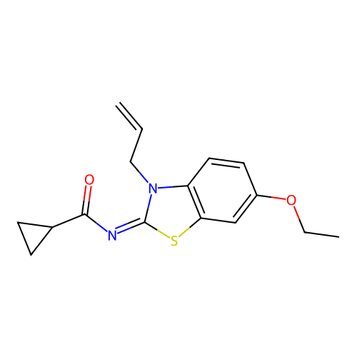 (Z)-N-(3-allyl-6-ethoxybenzo[d]thiazol-2(3H)-ylidene)cyclopropanecarboxamide structure