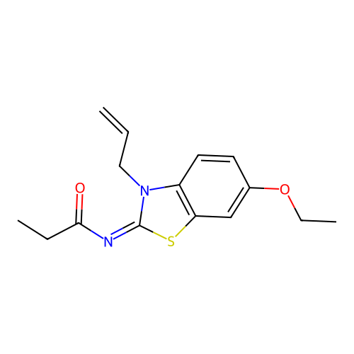 (Z)-N-(3-allyl-6-ethoxybenzo[d]thiazol-2(3H)-ylidene)propionamide structure