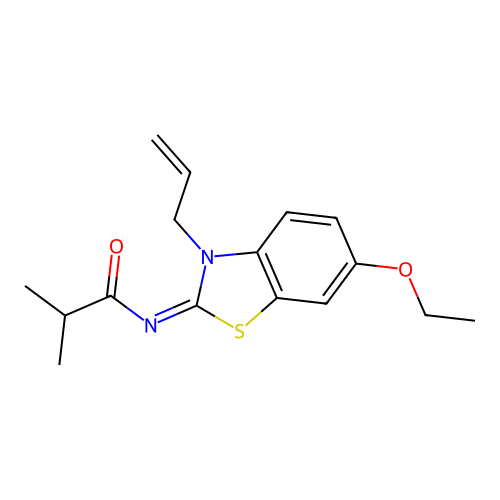 (Z)-N-(3-allyl-6-ethoxybenzo[d]thiazol-2(3H)-ylidene)isobutyramide structure