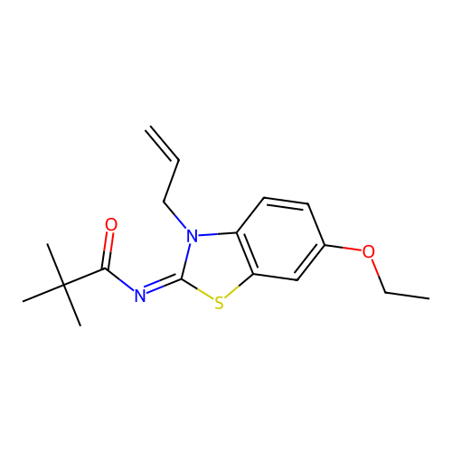 (Z)-N-(3-allyl-6-ethoxybenzo[d]thiazol-2(3H)-ylidene)pivalamide structure