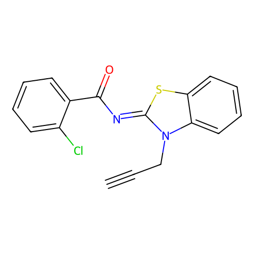(Z)-2-chloro-N-(3-(prop-2-yn-1-yl)benzo[d]thiazol-2(3H)-ylidene)benzamide structure