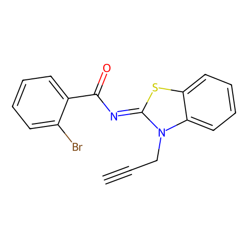 (Z)-2-bromo-N-(3-(prop-2-yn-1-yl)benzo[d]thiazol-2(3H)-ylidene)benzamide structure