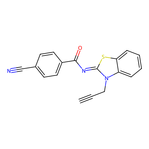 (Z)-4-cyano-N-(3-(prop-2-yn-1-yl)benzo[d]thiazol-2(3H)-ylidene)benzamide structure