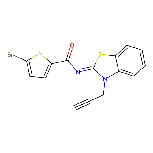(Z)-5-bromo-N-(3-(prop-2-yn-1-yl)benzo[d]thiazol-2(3H)-ylidene)thiophene-2-carboxamide structure