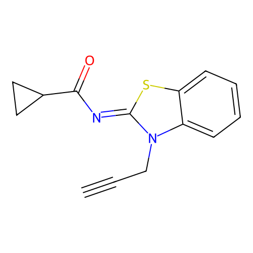 (Z)-N-(3-(prop-2-yn-1-yl)benzo[d]thiazol-2(3H)-ylidene)cyclopropanecarboxamide structure