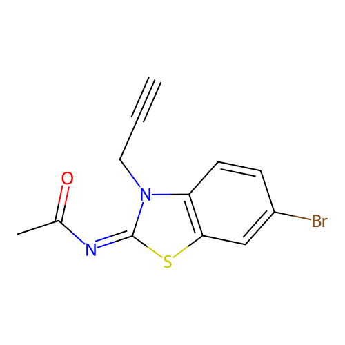 (Z)-N-(6-bromo-3-(prop-2-yn-1-yl)benzo[d]thiazol-2(3H)-ylidene)acetamide structure