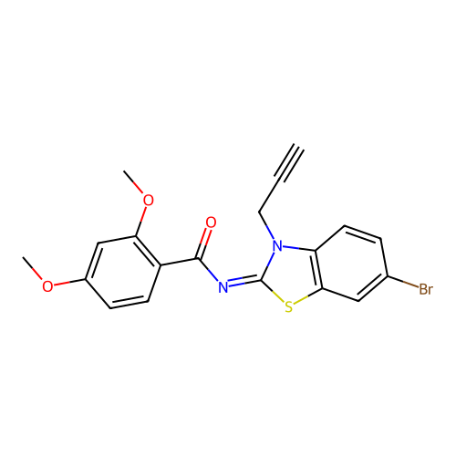(Z)-N-(6-bromo-3-(prop-2-yn-1-yl)benzo[d]thiazol-2(3H)-ylidene)-2,4-dimethoxybenzamide structure